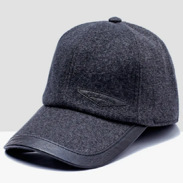 Winter Baseball Cap For Women Men Adjustable Warm Wool Hat Thickened