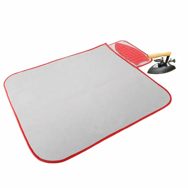 Ironing Mat with Silicone Iron Rest,Upgraded Anti Slip Ironing Blanket Portable Heat Resistant