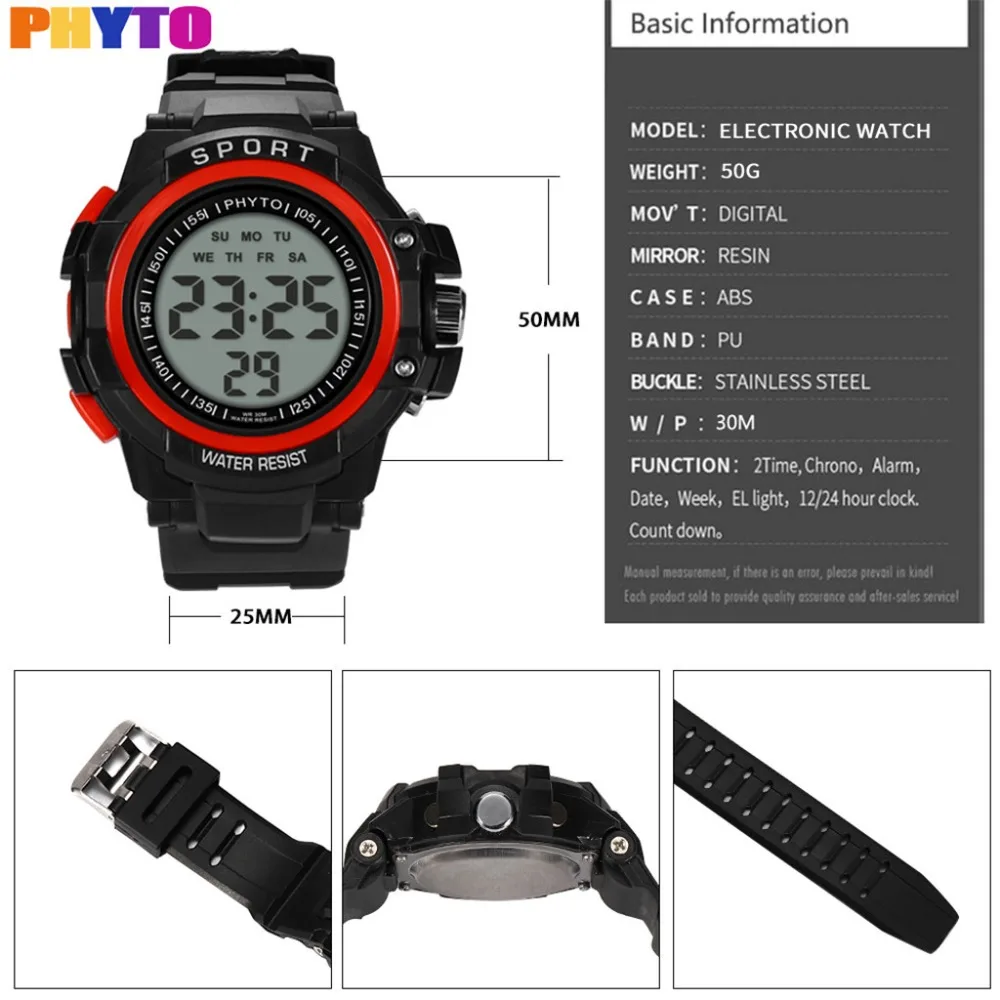 Альпинистские наружные мужские спортивные часы аналоговые цифровые военные светодиодный водонепроницаемые наручные часы-браслет Relogio Masculino A40