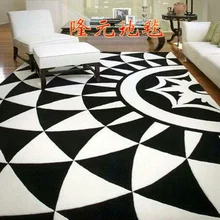 WINLIFE европейский модный черно-белый ковер, гостиная спальня шотландский ковер, акриловые ковры