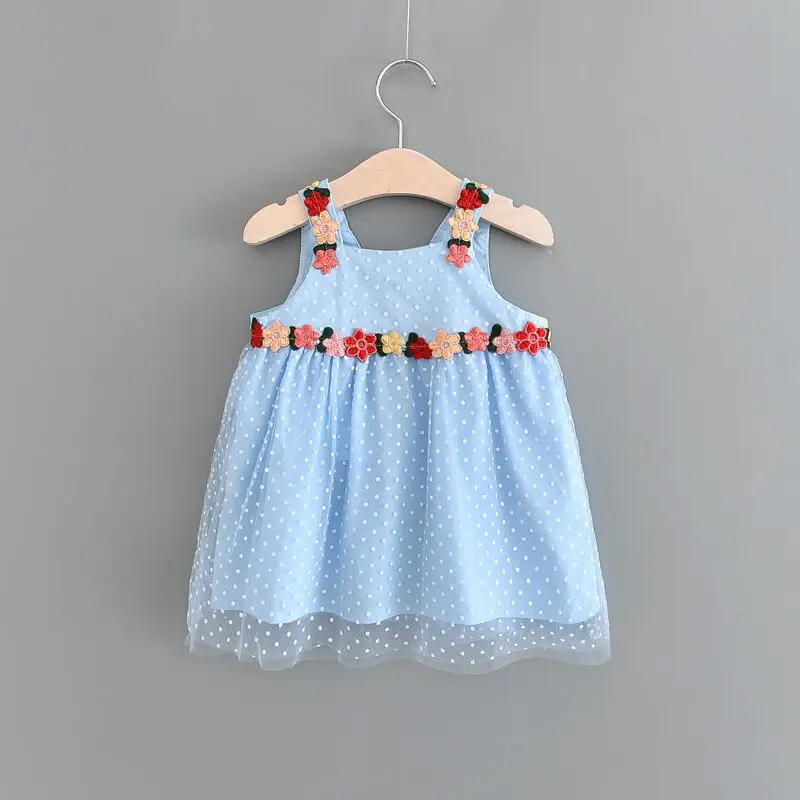 Для девочек летние топы белый горошек для маленьких девочек кружевные цветы блузка красивая детская одежда принцессы Оптовая продажа, 5