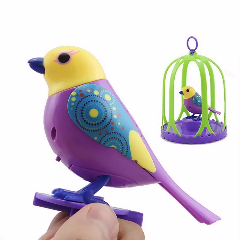 talking bird toy with cage