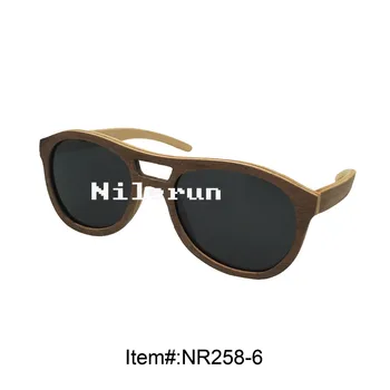 

pilot style multi layer grey veneer wood sunglasses