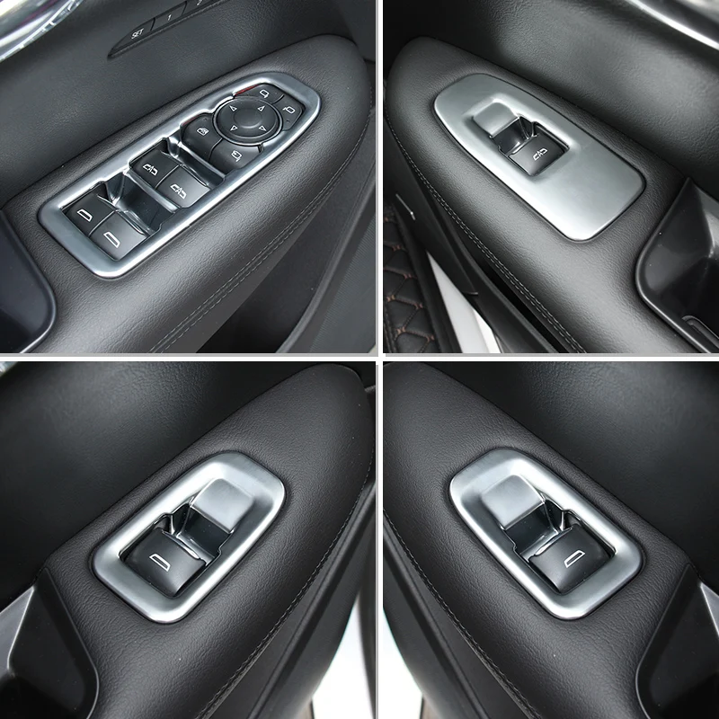 

4PCS/SET Decorated Window /Glasses Switch Frame For Cadillac XT5 Z2EA1358