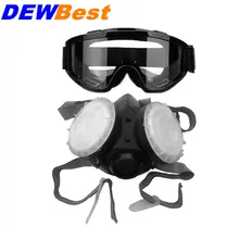 Новая полулицевая противогаз с анти-противотуманные очки N95 маска от химической Пыли Фильтр дыхательные респираторы для Аэрограф сварки