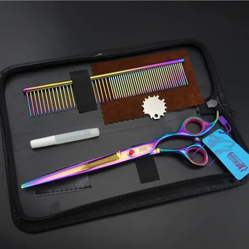 

8.0 inch"SHARP WOLF"Professional PET Dog GROOMING SCISSORS Cutting Shears+steel comb 440C K572