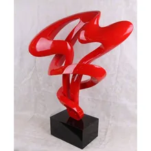 Современный минималистский украшения украшения гостиной красный абстрактная скульптура