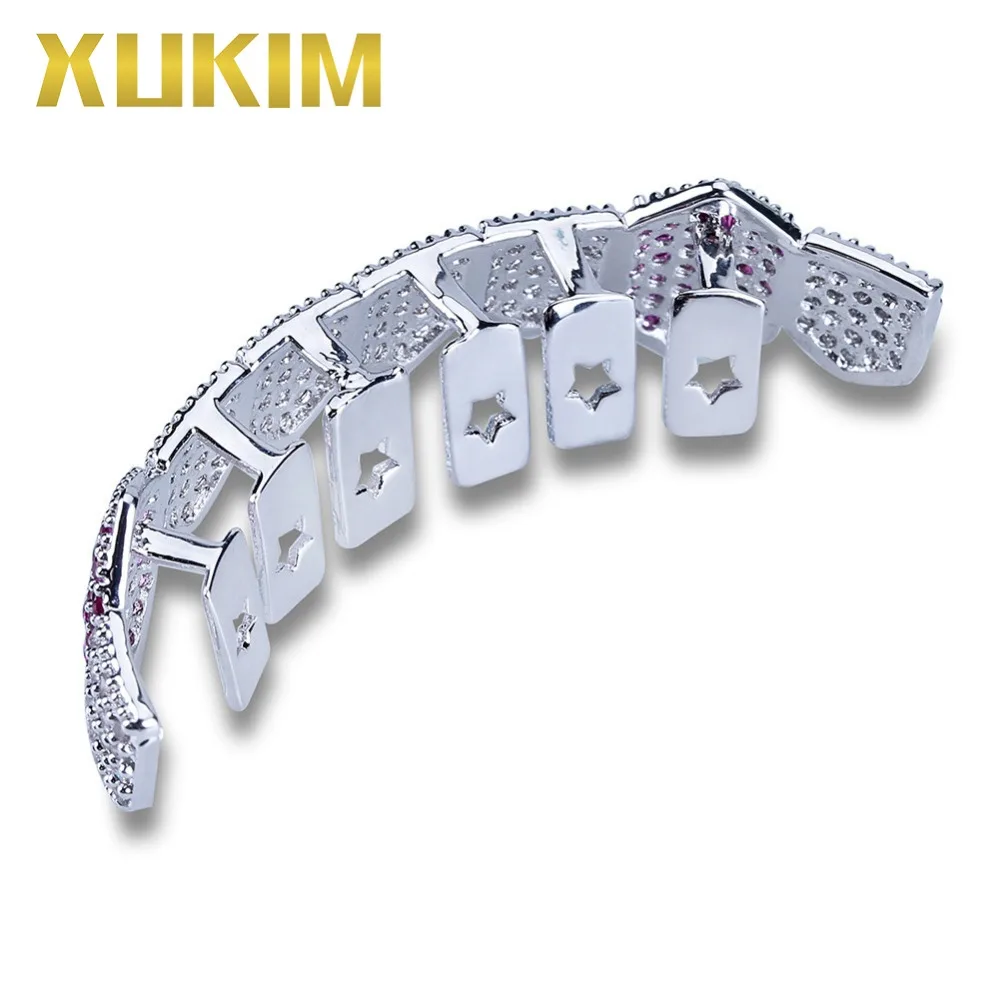 Декоративные коронки для зубов Xukim украшение под серебро и золото в стиле хип хоп