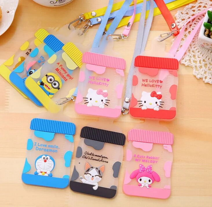 

Kawaii 7Models Milk Bottle Shape Choice - 12*7CM Silicone BUS & ID Card Holder Case Pouch BAG Holder Case
