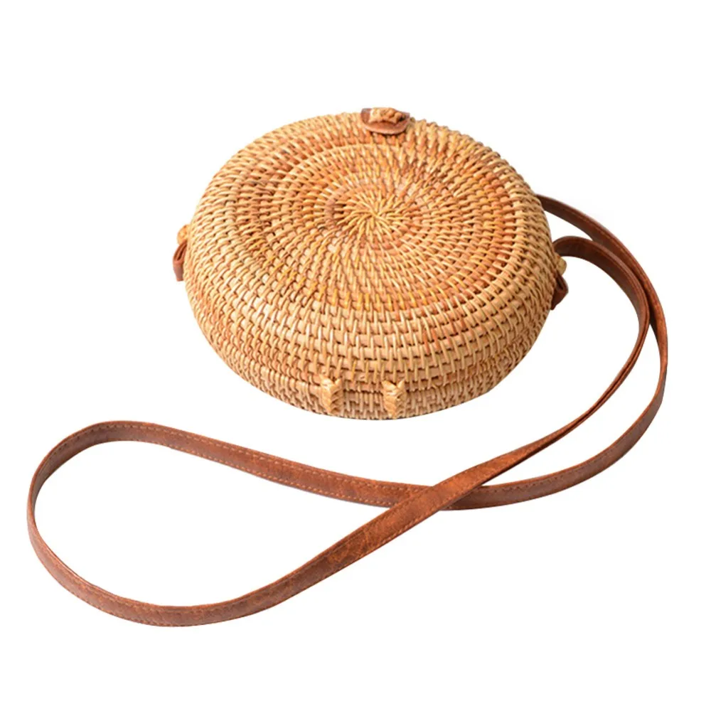 

Square Round Mulit Style Straw Bag Handbags Women Summer Rattan Bag Bucket Straws Magnetic Snap Bags Bolso de mano Handbag