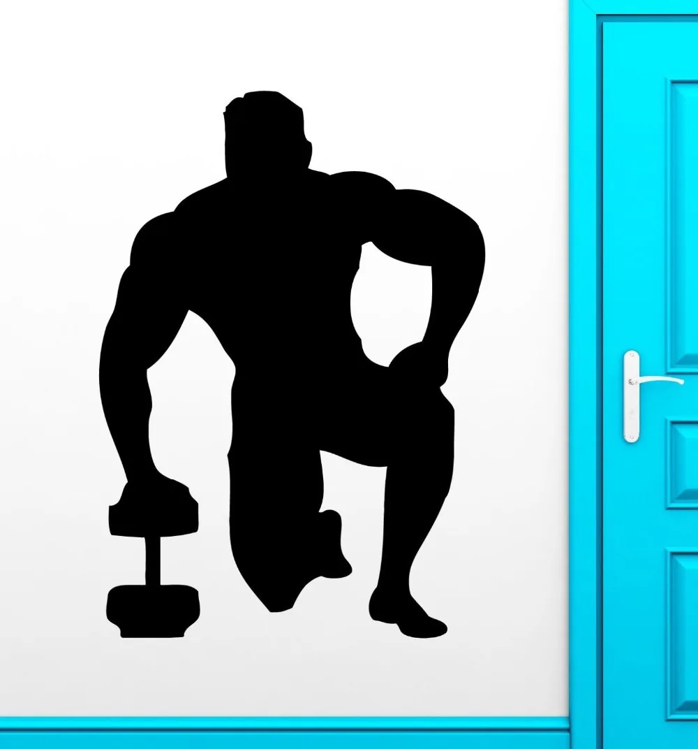 Bodybuilding Wall Stickers Muscled Sports Gym Vinyl Decal FitnessCentre