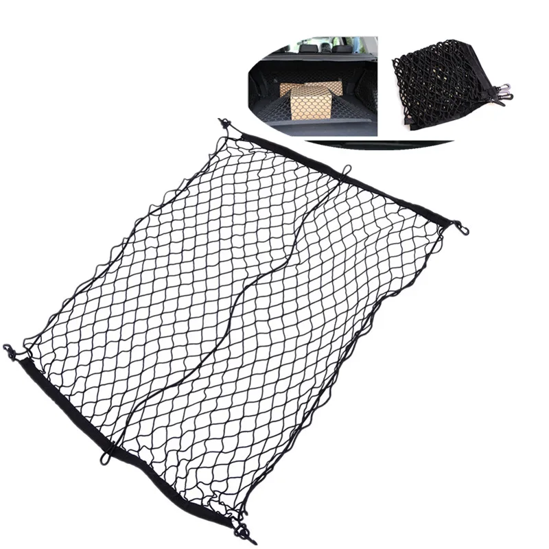 

90*60CM Car-Styling Boot String Mesh Elastic Nylon Rear Back Cargo Trunk Storage Organizer Luggage Net Holder Auto Accessory
