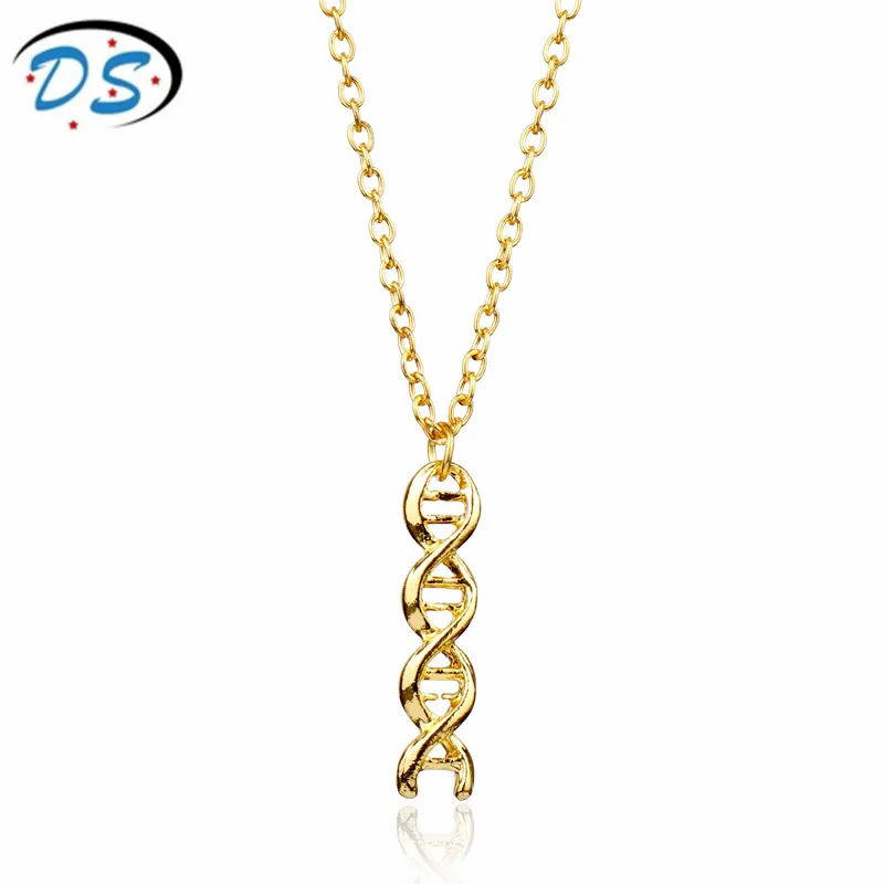 New Design DNA Spiral Chemical Molecular Pendant Necklace Doctor Medical Students Graduation Gift | Украшения и аксессуары