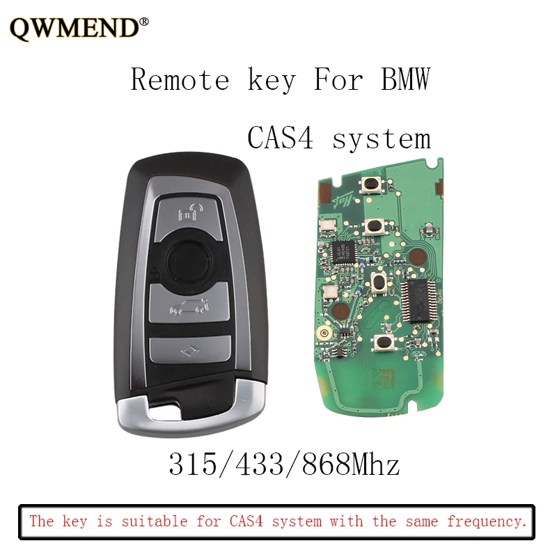 

QWMEND 315/433/868Mhz Smart Remote Key Keyless Fob For BMW 3 5 7 Series 2009-2016 CAS4 CAS4+F System Original keys