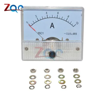 

DC 0-10A GB/T7676-98 Analog Panel AMP Current Meter Meters Ammeter Gauge 85C1 White