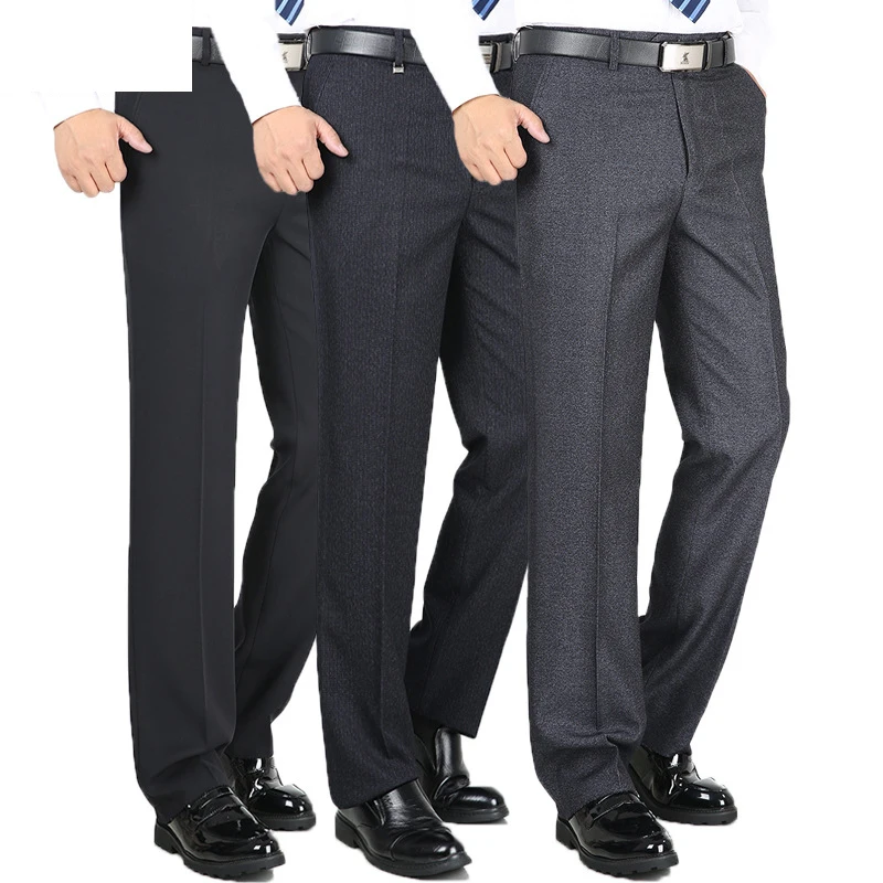 High Quality Fashion Thicken Men Dress Pants Classic Business Casual ...