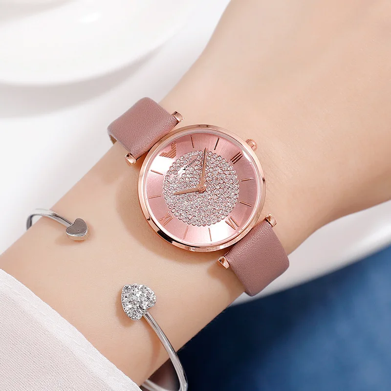 

Luxury Diamond Magnetic Mesh Quartz Clock reloj mujer 2019 Top Brand Women Rose Gold Wrist Watches For Women relogio feminino