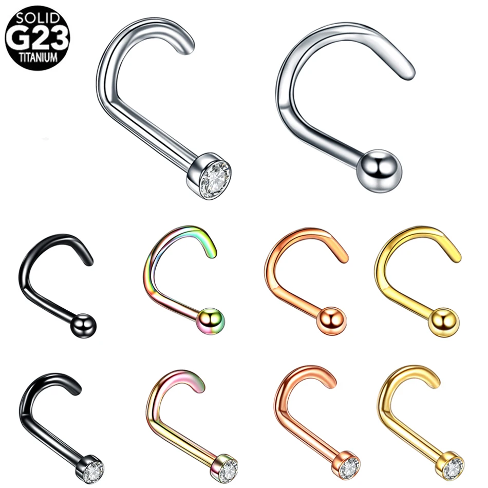 Crdifu 8 Pezzi Anello in Ottone con Perni Fora di Prigioniero Acciaio Inossidabile 16G