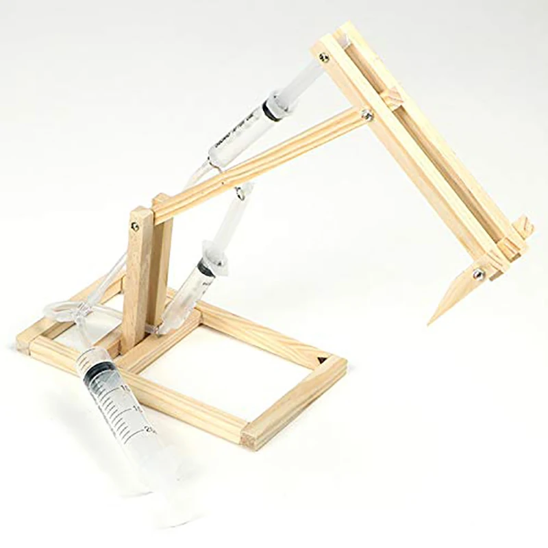 Model Toy For Baby DIY Self Made Excavator Creative Hand Crafted Children Kid Education Toy Clever Pneumatic Hydraulic Toys