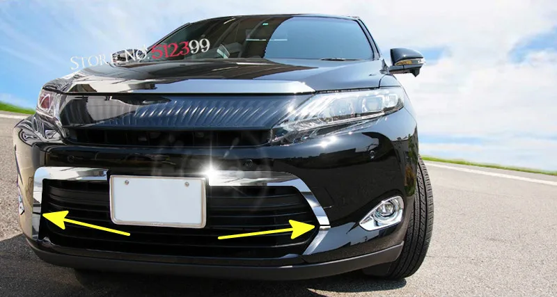 

Car Styling! 4PCS Front Center Gille Frame Cover Trim For Toyota Harrier XU60 2013 2014 2015 2016 2017