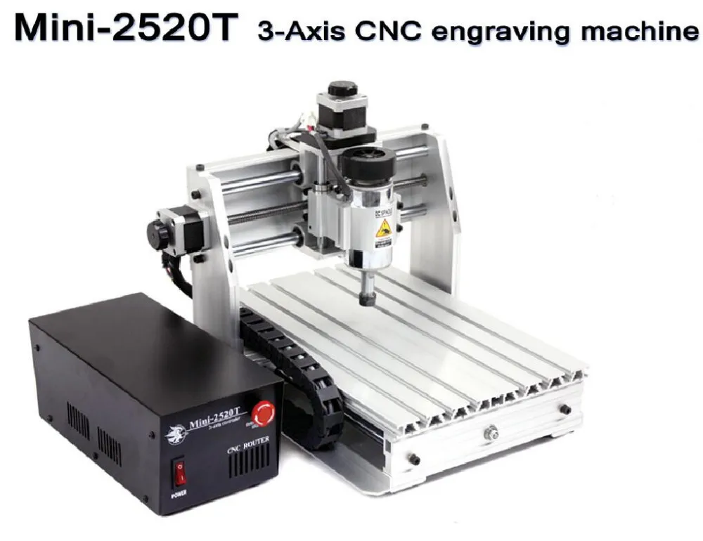 

Diy Mini CNC Engraving Machine Laser Engraving Pcb PVC Milling Machine Wood Router 2520T 3 axis 200W