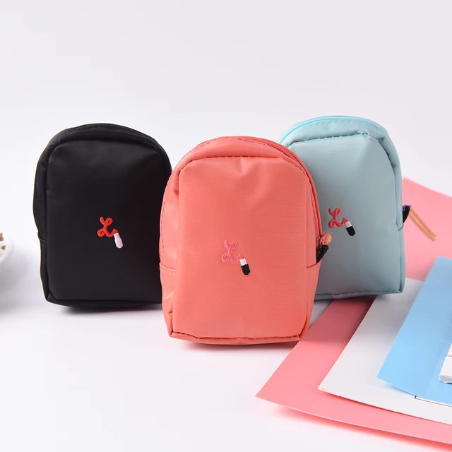 1PCS Waterproof Travel Small Toiletry Bags Nylon Tiny Lipstick Makeup