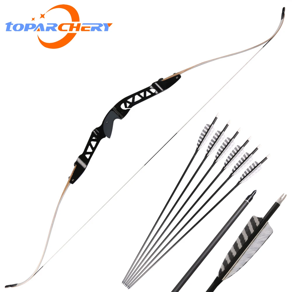 

ILF bow riser limb high quality archery bow set shooting hunting pure carbon arrows stoving varnish limbs black handle arm guard