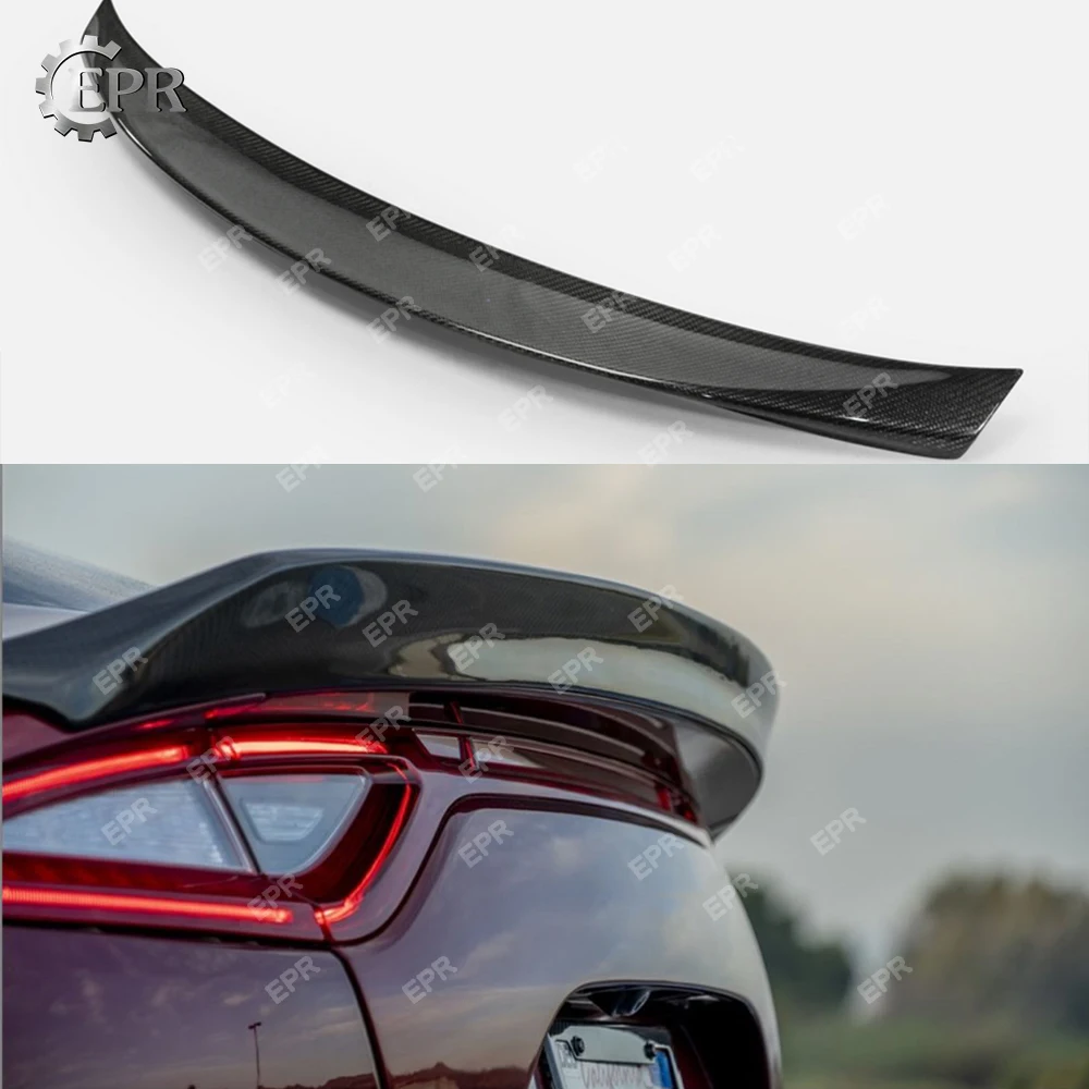 

For Kia Stinger Type G Carbon Fiber Rear Trunk Spoiler Wing Lip Add on Body Kit Stinger Tuning Trim Carbon Wing For Kia