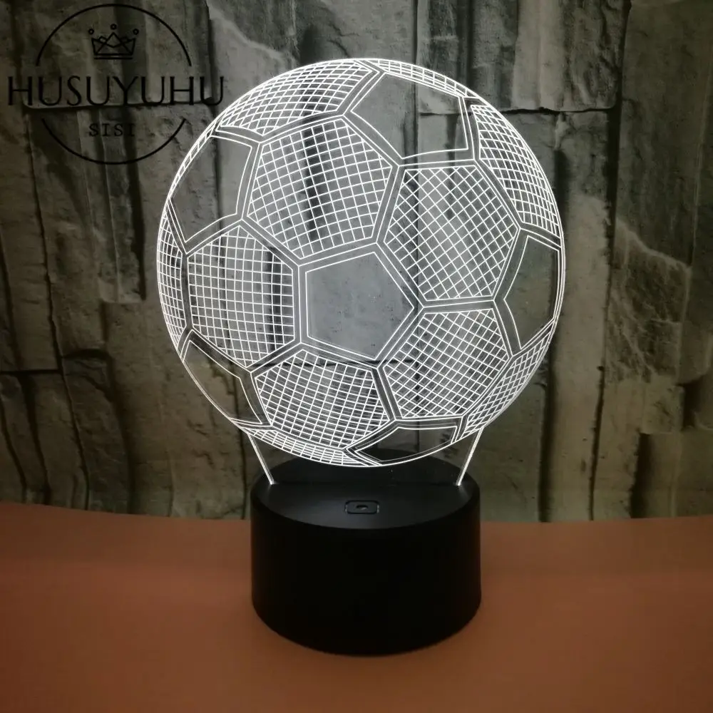 

Colorful Football 3D Stereo Table Lamp Acrylic Desktop Creative Vision USB Night Light Children Room Decorative Birthday Gifts