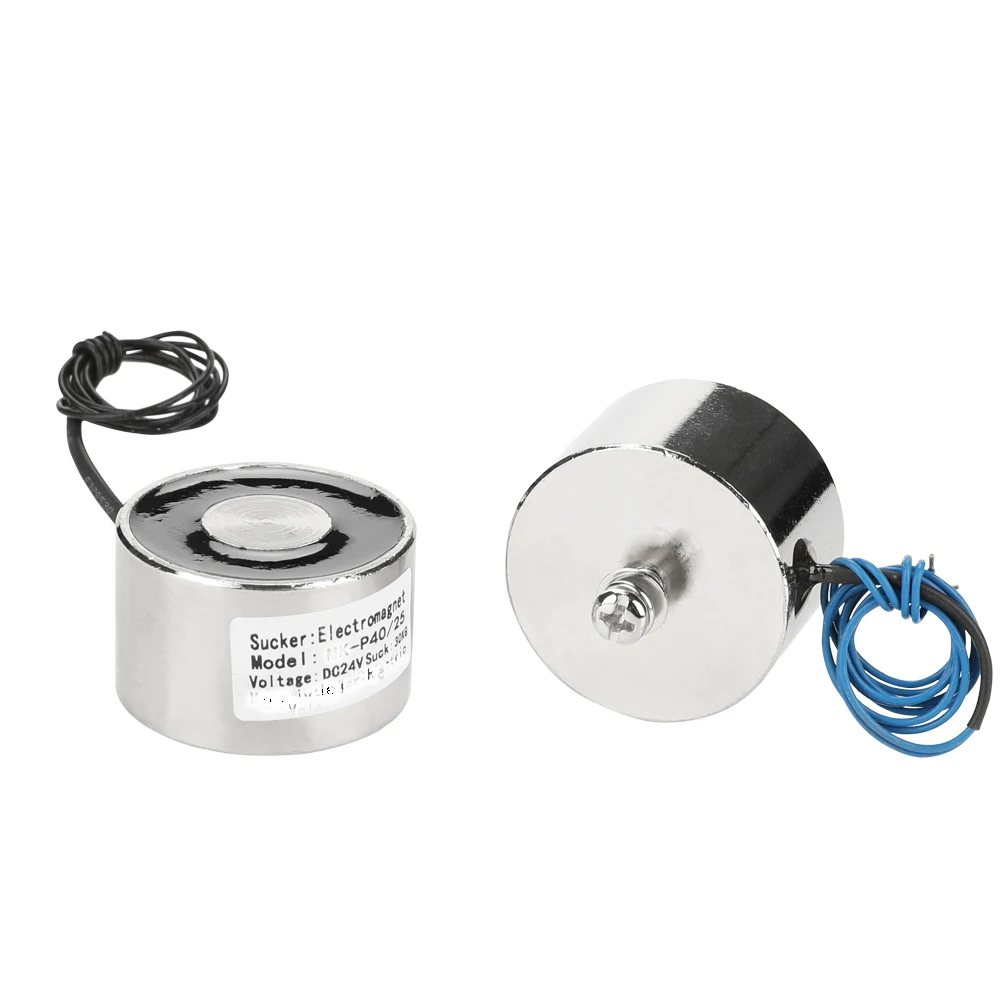

40/25 Holding Electric Magnet Lifting Solenoid DC 6V 12V 24V 30KG/300N Sucker Electromagnet Industrial Magnet