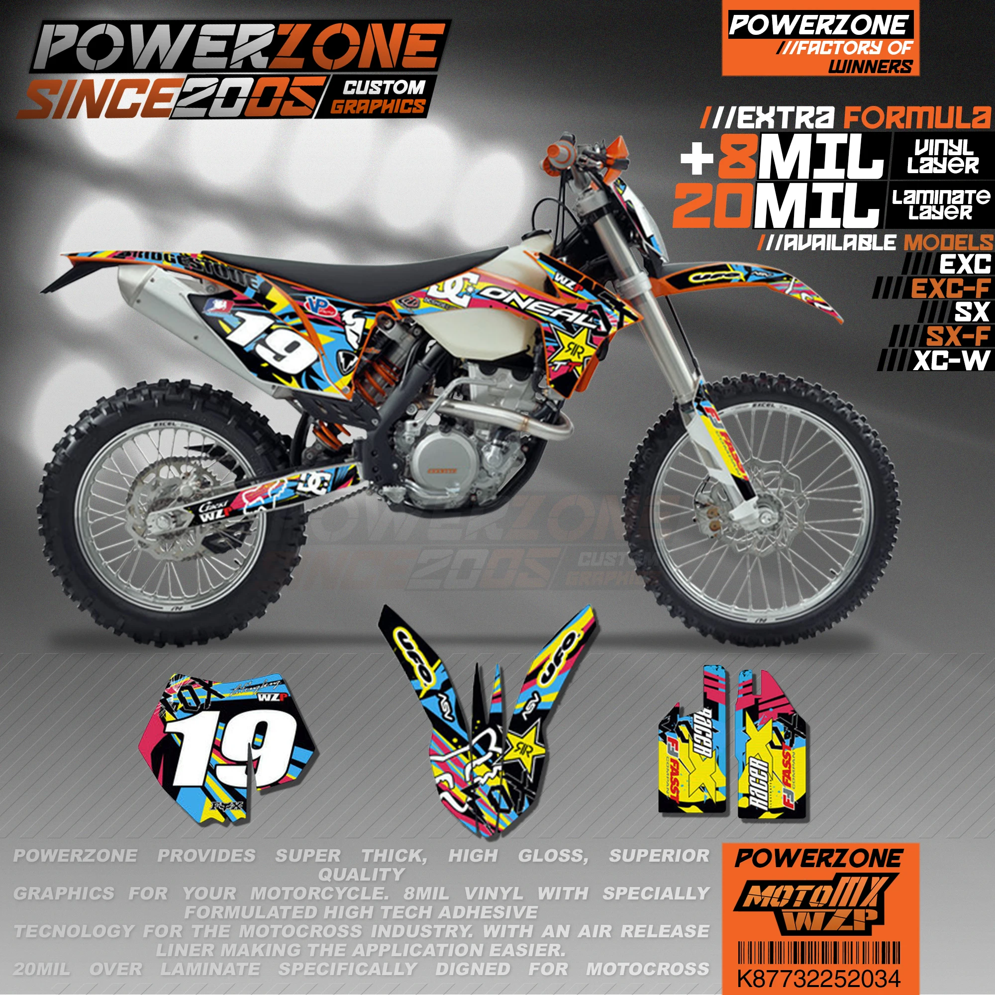 16 ORANGE 17-19 KTM 500EXCF Acerbis Full Plastic Kit 16 ORANGE 17-19 KTM 500EXCF Acerbis Full Plastic Kit