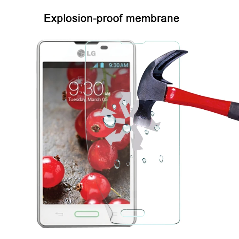 Explosion-proof Nano soft film For LG Optimus L5 II E460 Single Card 4.0&quot Anti-shatter screen protector Not Tempered Glass | Мобильные