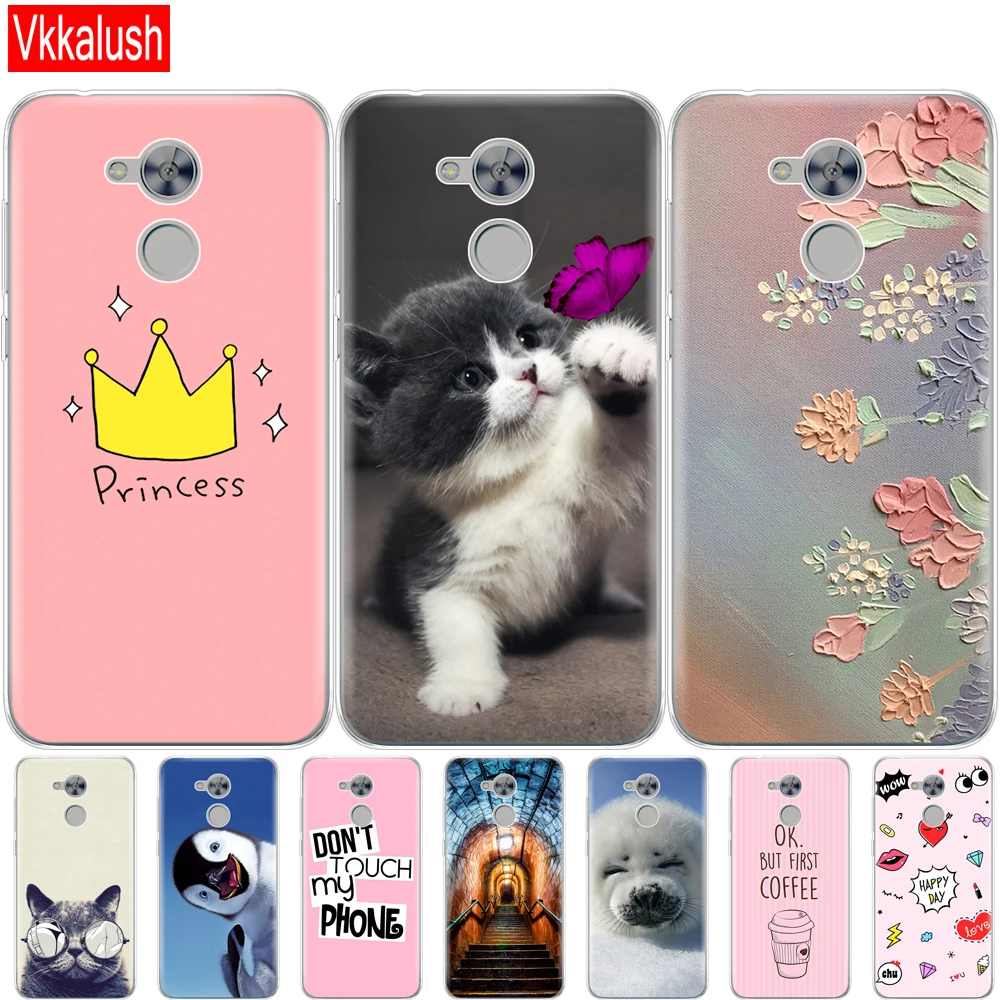 

Soft Phone Shell Case For Huawei Honor 6A Case TPU Silicon Back Cover Honor 6A 360 Full Protective Printing Clear Coque