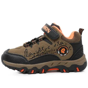 

Children Sports Shoes Winter Boys Outdoor Shoes Kids Sneakers Teenagers Climbing Shoes High Quality Anti-slip Brown Size 31-40