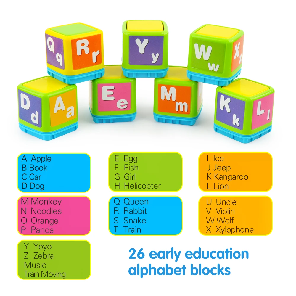 GizmoVine буквы поезд Блок игрушки дорожные Инструменты блок Интеллект игрушка для детей развивающие игры DIY игрушка для ребенка