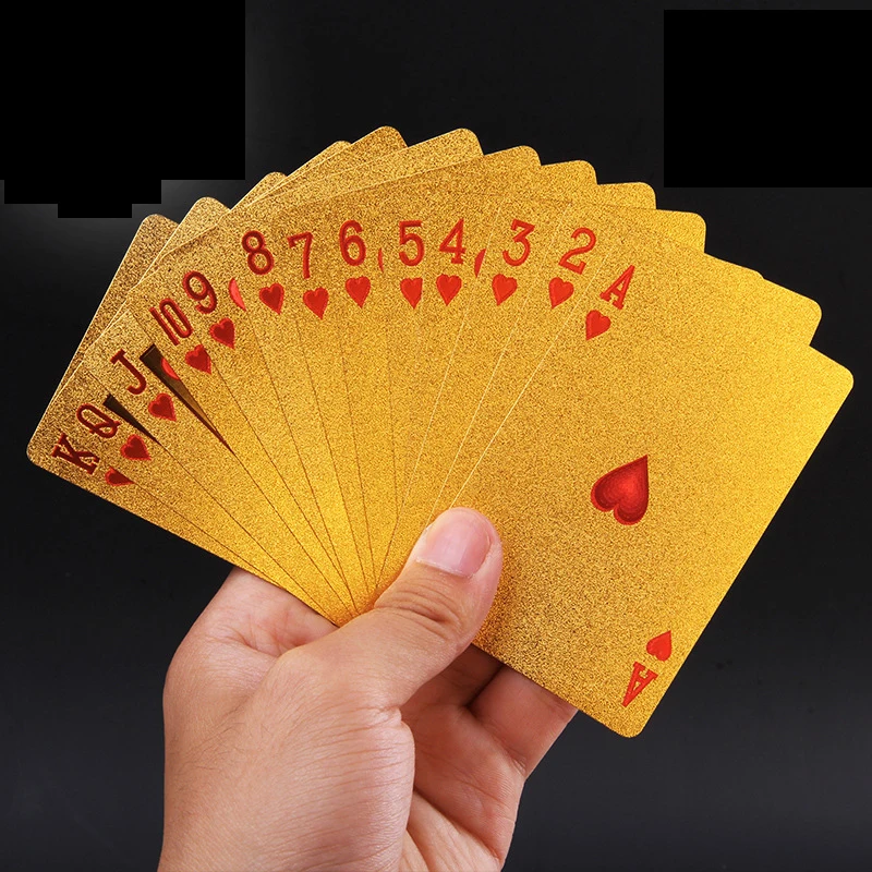 Waterproof Gold Foil Playing Cards - Customizable POKER CARDS
