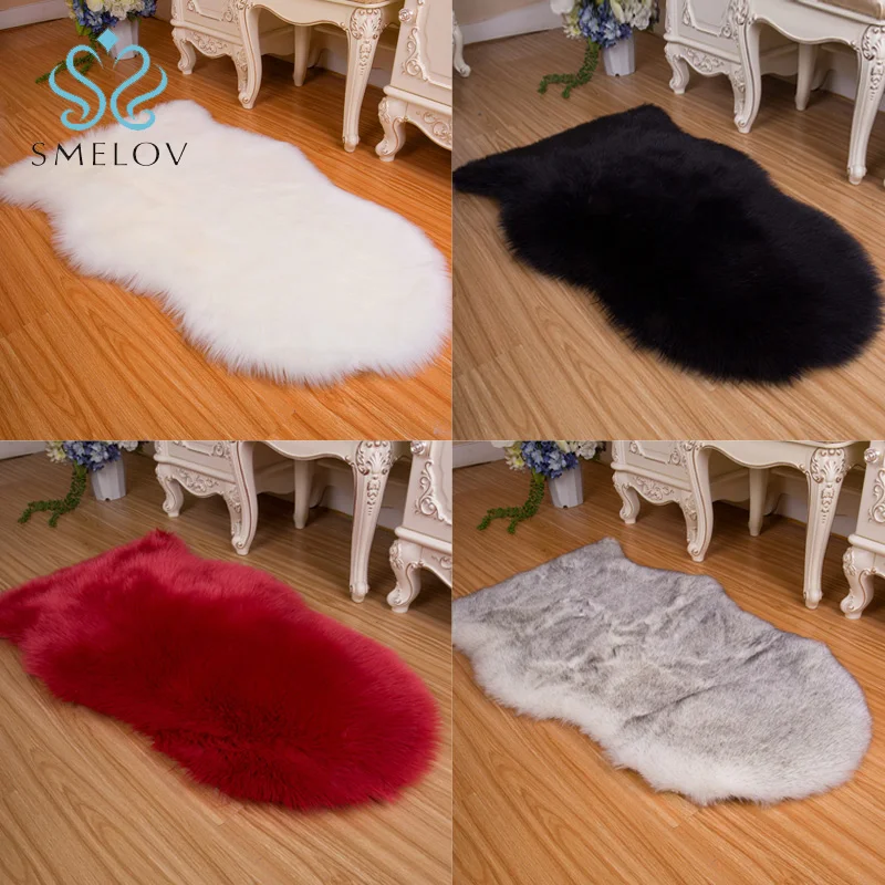Ковер из искусственной овчины, покрытие для дивана, длинный Противоскользящий меховой кашемировый ковер для спальни, гостиной, украшения для дома