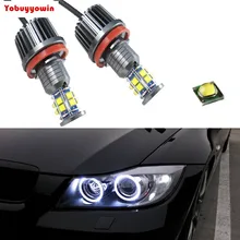 Пара Canbus светодиодные лампы для автомобильных фар(80 Вт Ангельские глазки H8 белый Цвет Ангельские глазки DRL габаритные огни для BMW X5 E70 X6 E71 E90 E91 E92 M3 E60