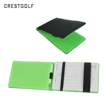 CRESTGOLF PU leather Golf Score Card Holder as Golf Gifts Golf accessories