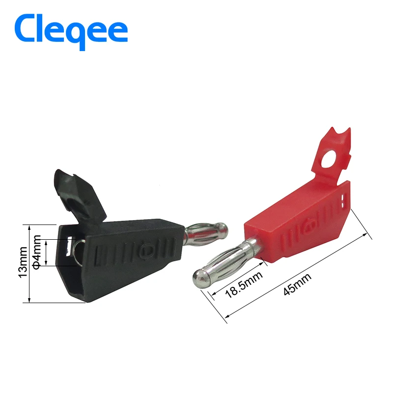 Cleqee P3002 10 шт. 4 мм Штабелируемый никелированный динамик разъем типа банан тестовый