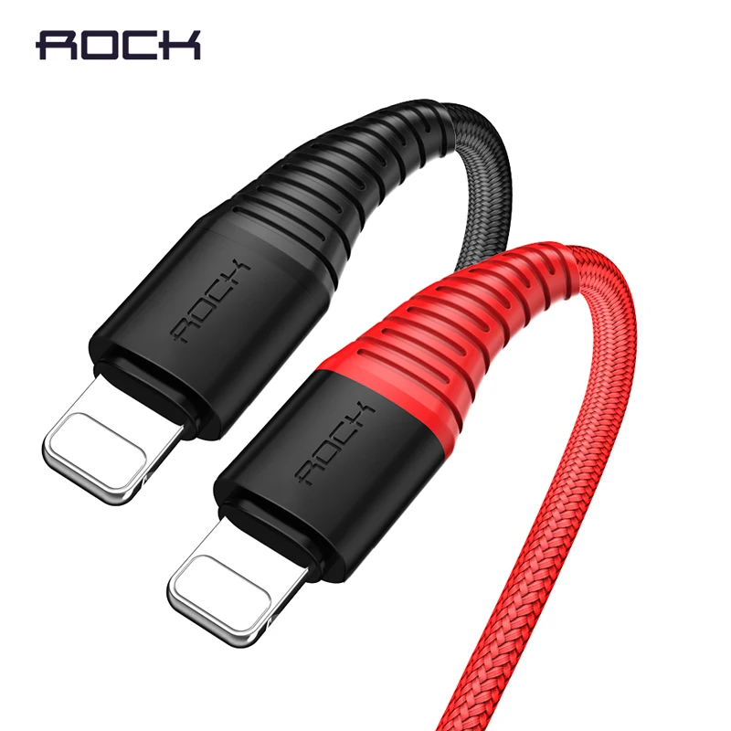 

ROCK Charger Cord for iPhone XR,Durable Data Sync USB Cable for iPhone 10 X 8 7 6 Plus 5s se iPad air iPod for iPhone Kabel usb