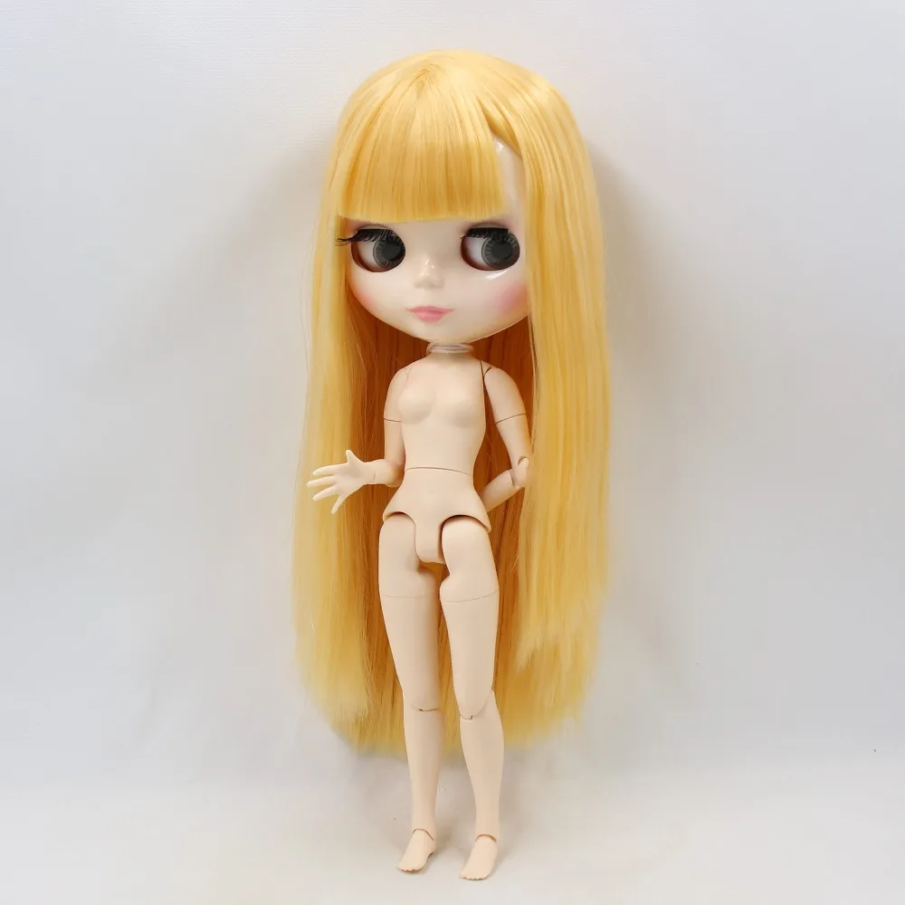 Neo Blythe Doll with Blonde Hair, White Skin, Shiny Cute Face & Custom Jointed Body 1