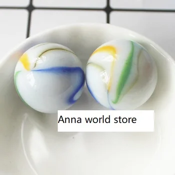 

Free shipping 20pcs/lot 25mm petal marbles colorful rainbow color glass ball marbles fish tank decoration marbles