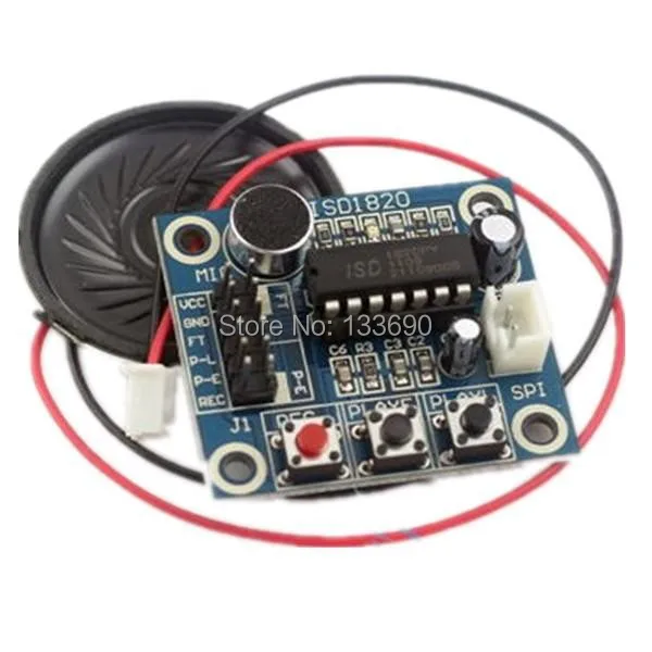1 шт./партия SD1820 голосовой модуль звукозаписи FBs-VOM с микрофонами и 0,5 Вт громкоговоритель