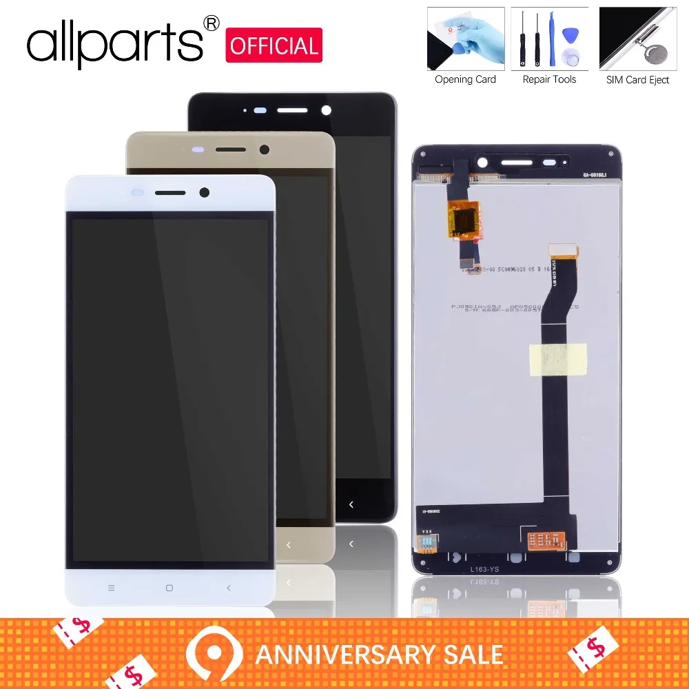

5.0" 1280x720 Original Display For XIAOMI Redmi 4 Display Touch Screen Replacement for Redmi 4 LCD Black White Gold Replace