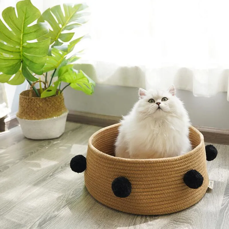 

Summer Breathable Pet Dog House Baskets Handmade Dog Mat Cat Puppy Kennel For Cat Puppy Drop shipping