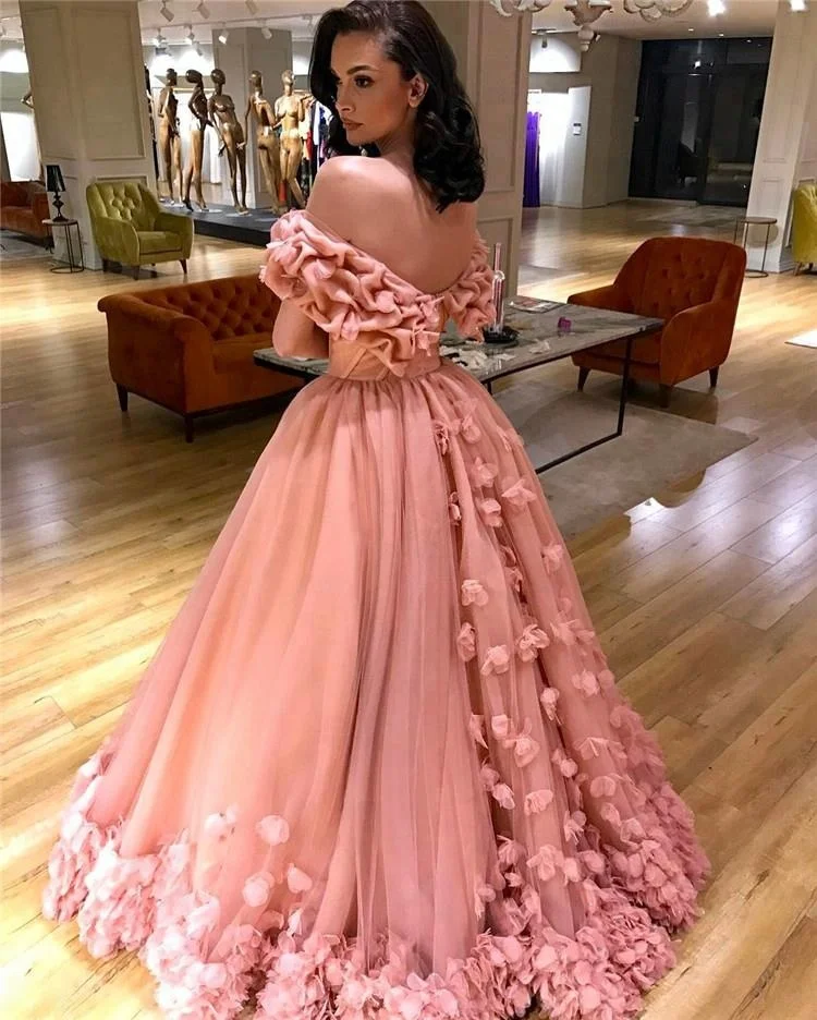 Pink-Elegant-Evening-Dress-2018-Ball-Gown
