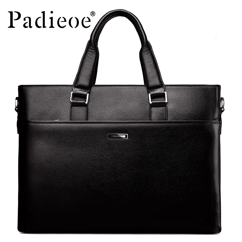 Padieoe Brand Handbag Men Shoulder Bags Brand Briefcases Genuine Leather Tote Bag Business Men's Messenger Bag Free Shipping