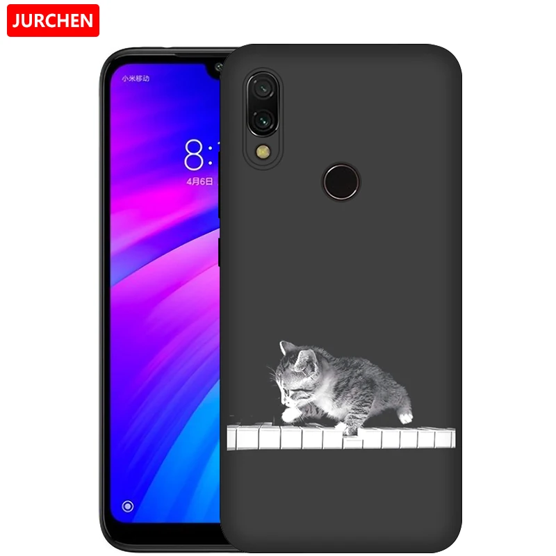 Чехол JURCHEN для телефона Xiaomi Redmi 7 чехол Note мультяшная силиконовая Мягкая задняя
