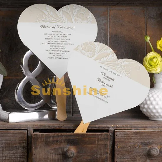 100pcs Folding Hand Silk Wedding Fan Box Personalized Wedding Favor